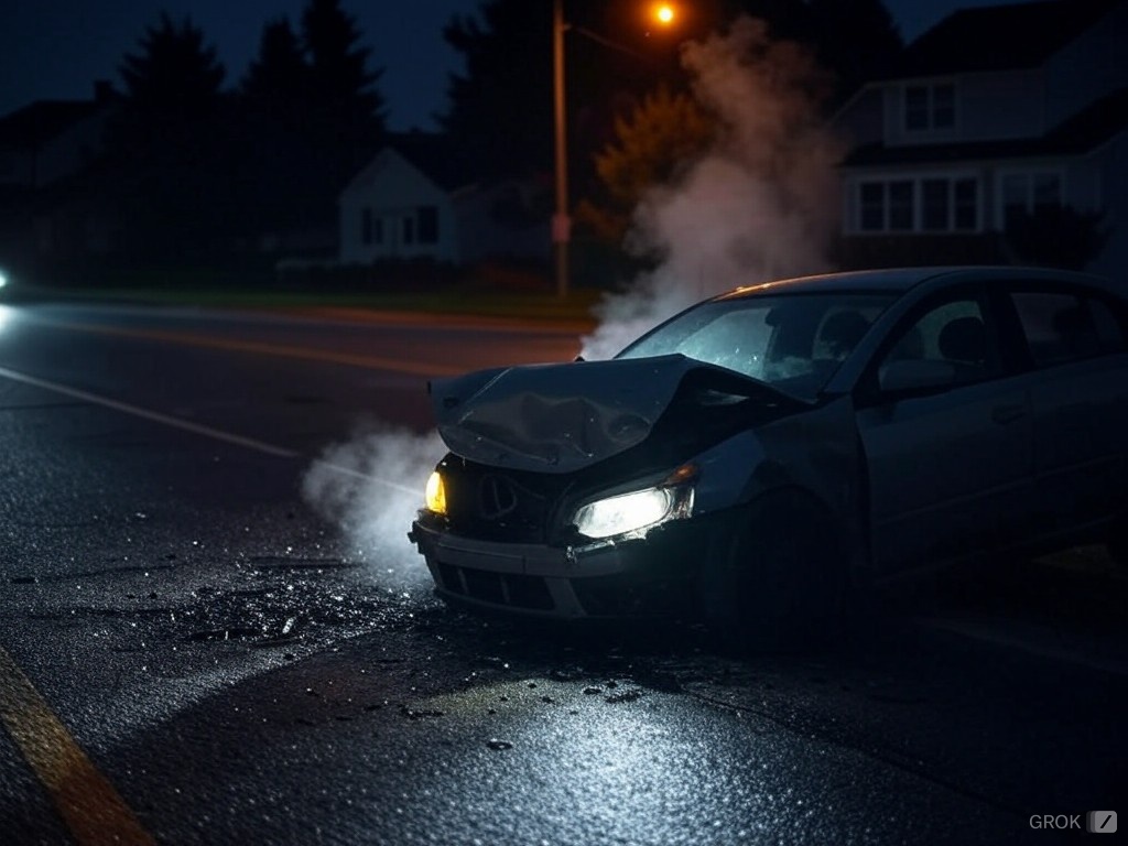 Car accident scene